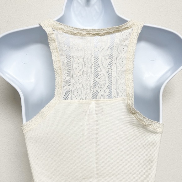 Lucky Tees Womens Cream Purple Lace Accent Dragon Lotus Flower Print Tank Size M - Picture 7 of 12